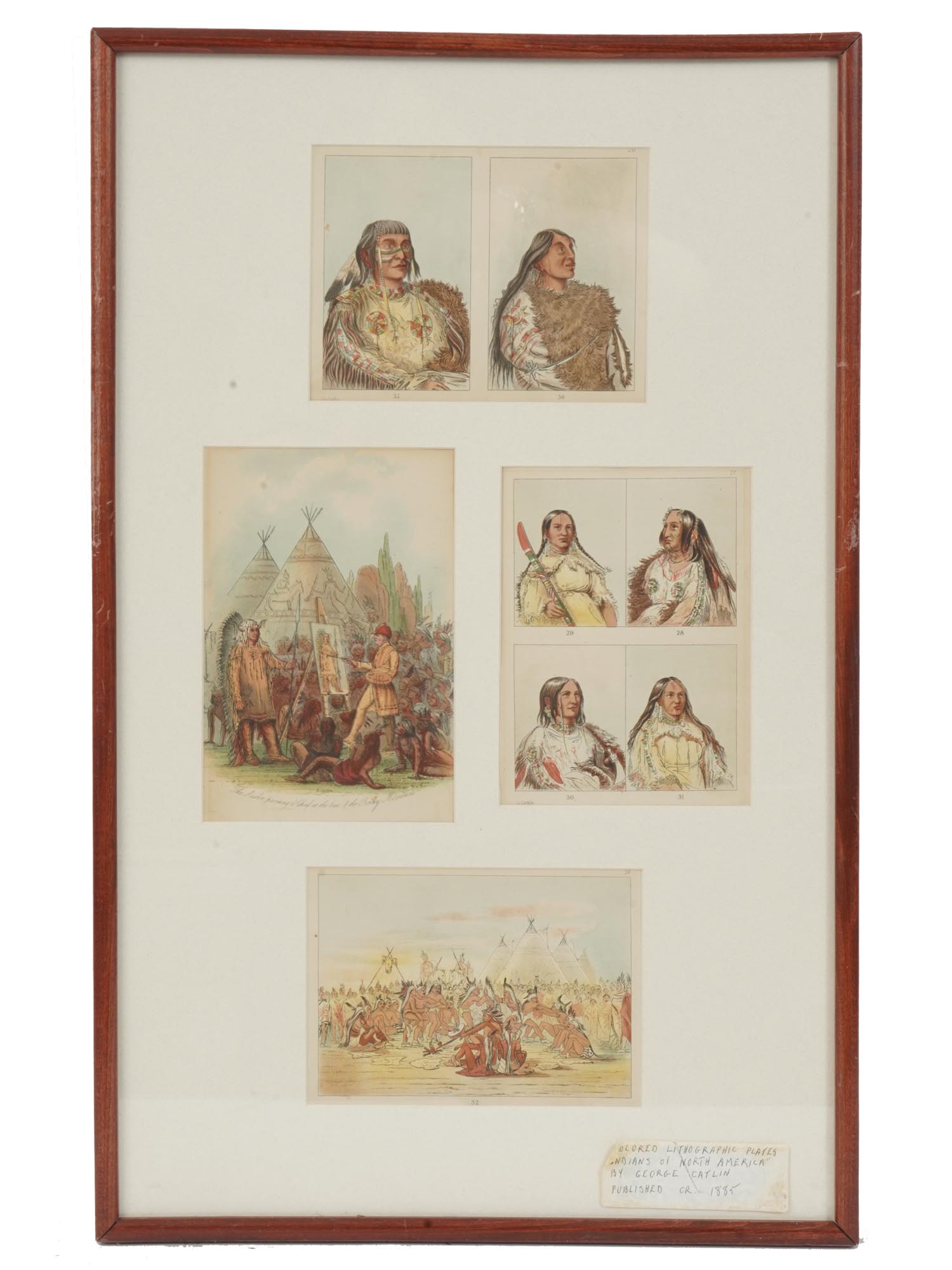 ANTIQUE PRINTS NATIVE AMERICANS BY GEORGE CATLIN PIC-2